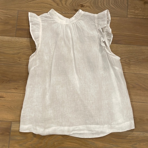 Bella Dahl linen ruffle top - Picture 1 of 4